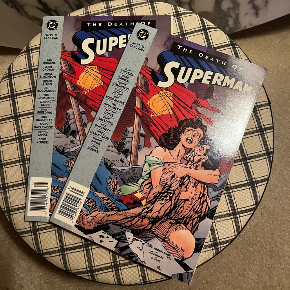 TWO 1993  DC Comics Graphic Novel Death of Superman EX